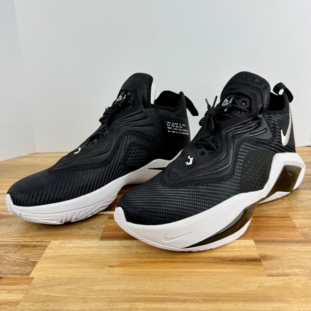 Nike LeBron Soldier 14 TB Basketball Shoes Black White Athletic Sneakers Mens 13